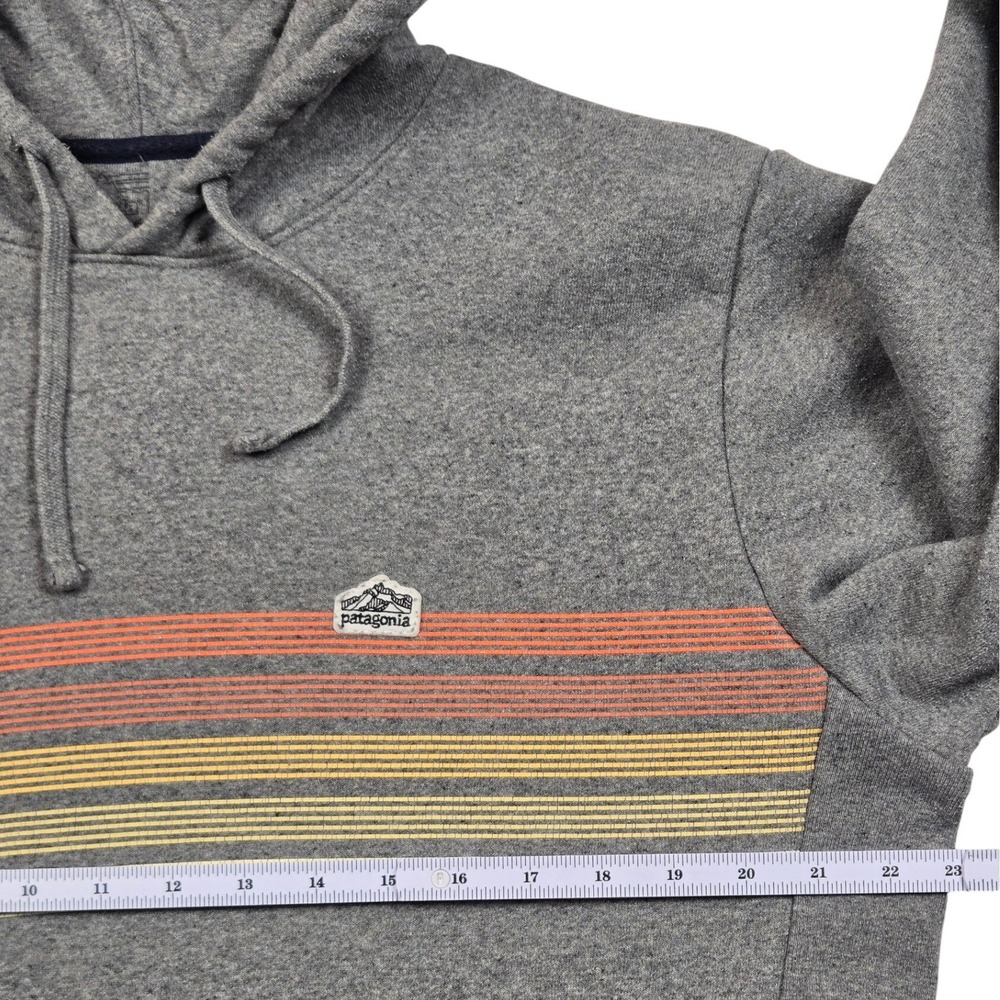 Patagonia‎ Uprisal Hoody Mens Medium Grey Striped Good Recycled Pullover Hoodie - Picture 6 of 15